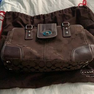 Brown coach tote purse like new